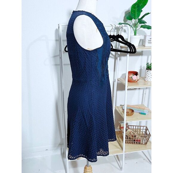 Maurices Navy Blue Eyelet Mini Dress - Picture 5 of 6